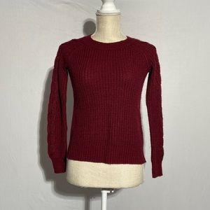 SO BURGUNDY KNITTED SWEATER
